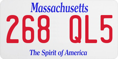 MA license plate 268QL5