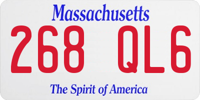 MA license plate 268QL6
