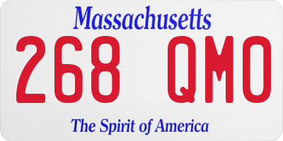 MA license plate 268QM0
