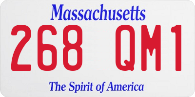 MA license plate 268QM1