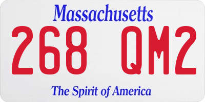 MA license plate 268QM2
