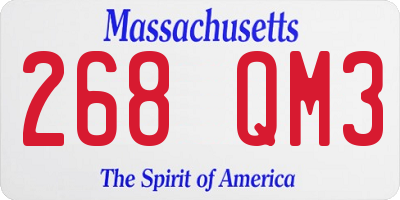 MA license plate 268QM3