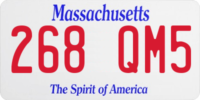 MA license plate 268QM5