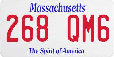 MA license plate 268QM6