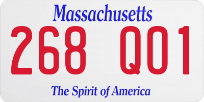 MA license plate 268QO1