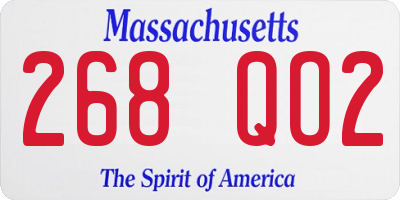 MA license plate 268QO2