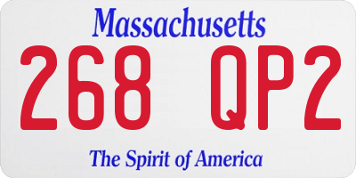 MA license plate 268QP2