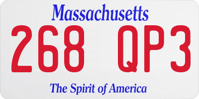 MA license plate 268QP3