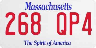 MA license plate 268QP4