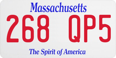 MA license plate 268QP5