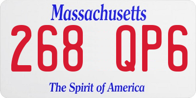 MA license plate 268QP6