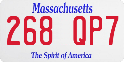 MA license plate 268QP7