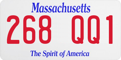 MA license plate 268QQ1