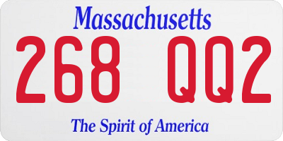 MA license plate 268QQ2