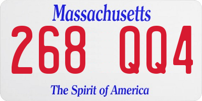 MA license plate 268QQ4