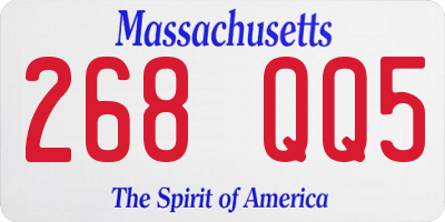 MA license plate 268QQ5