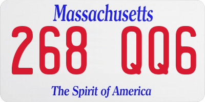 MA license plate 268QQ6