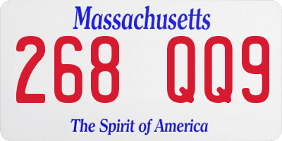 MA license plate 268QQ9