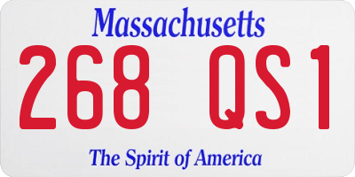 MA license plate 268QS1