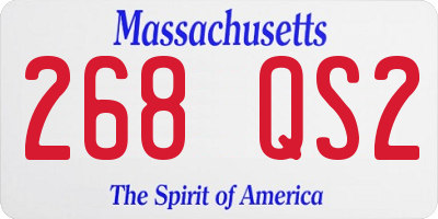 MA license plate 268QS2