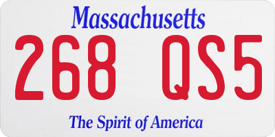 MA license plate 268QS5
