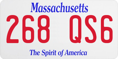 MA license plate 268QS6