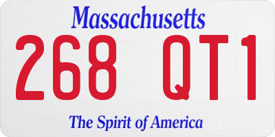 MA license plate 268QT1