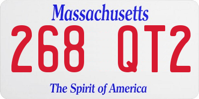 MA license plate 268QT2