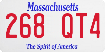 MA license plate 268QT4