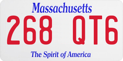 MA license plate 268QT6