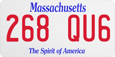 MA license plate 268QU6