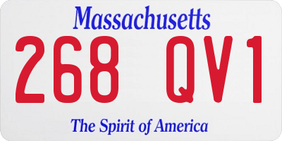 MA license plate 268QV1