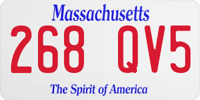 MA license plate 268QV5