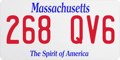 MA license plate 268QV6