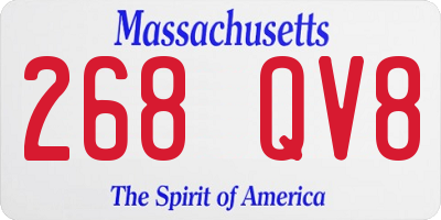 MA license plate 268QV8