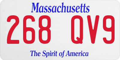 MA license plate 268QV9