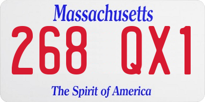 MA license plate 268QX1