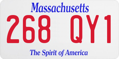 MA license plate 268QY1