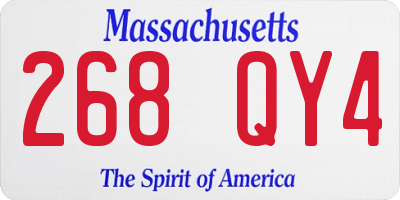 MA license plate 268QY4