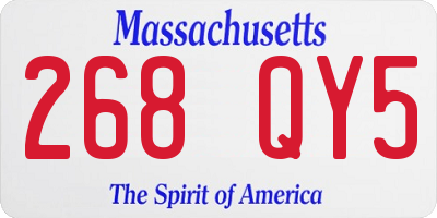 MA license plate 268QY5