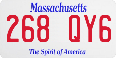 MA license plate 268QY6