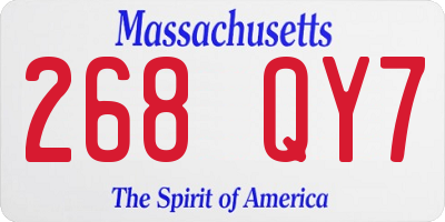 MA license plate 268QY7