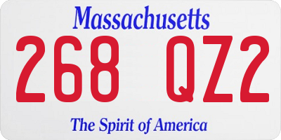 MA license plate 268QZ2