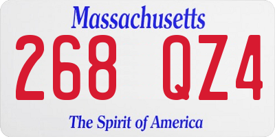 MA license plate 268QZ4