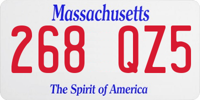 MA license plate 268QZ5