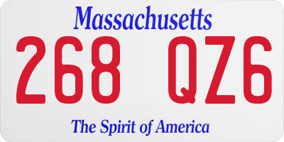 MA license plate 268QZ6