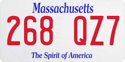 MA license plate 268QZ7