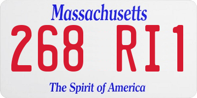MA license plate 268RI1