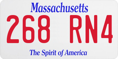 MA license plate 268RN4