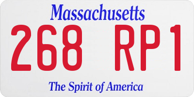 MA license plate 268RP1